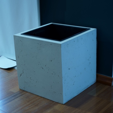Donica betonowa Cube 40x40x40 cm antracytowa