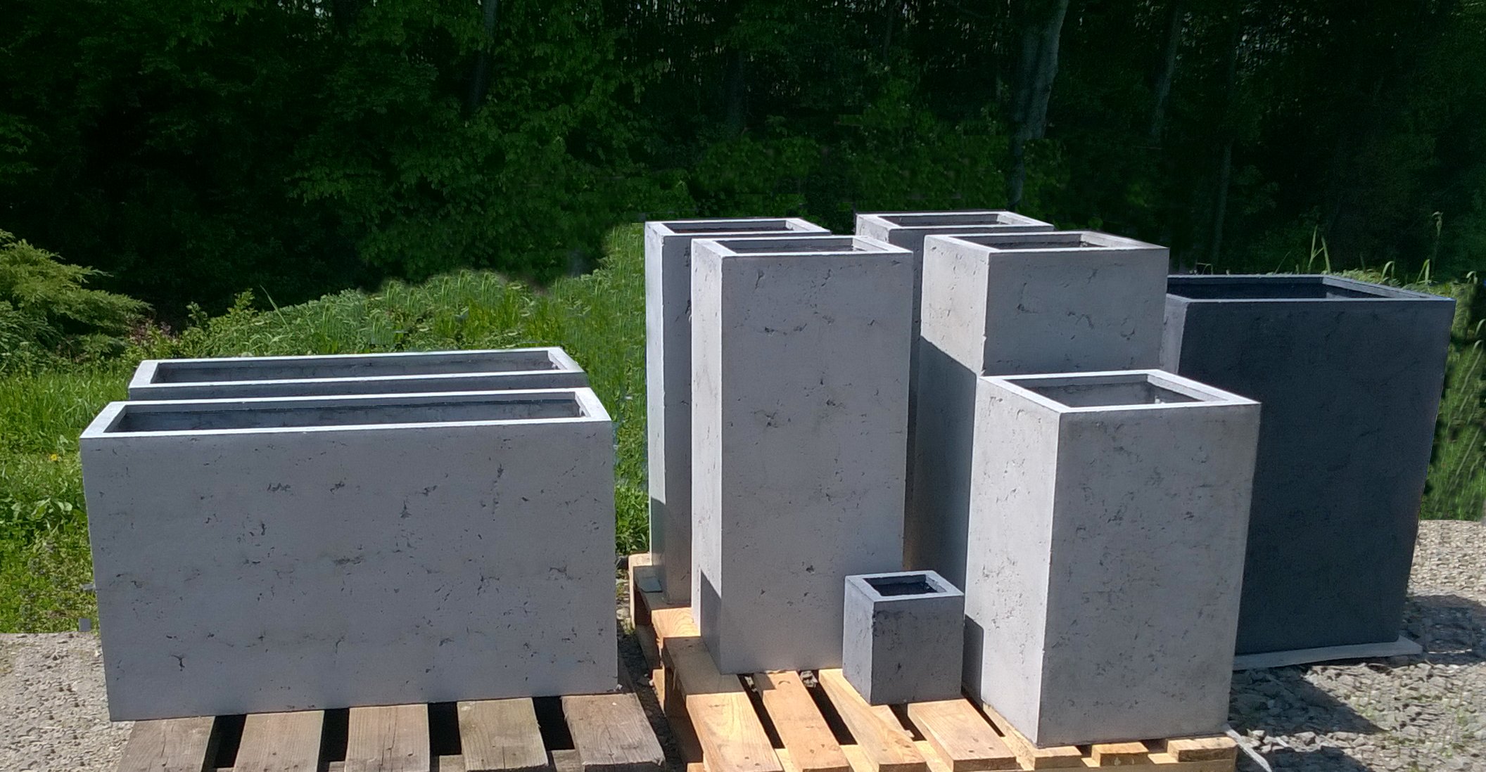 Lekkie donice GRC z betonu architektonicznego innoVal