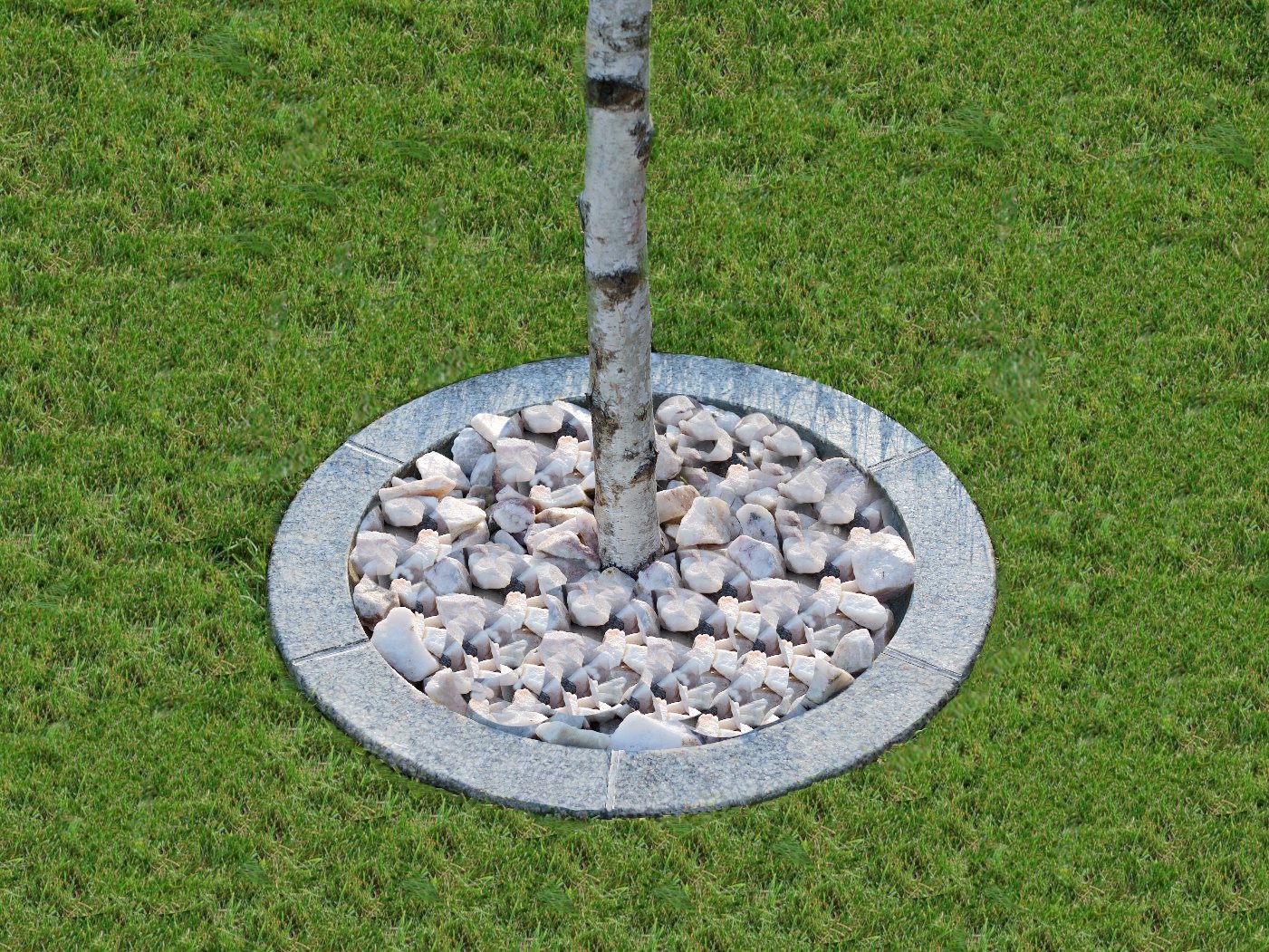 Obrzeże ogrodowe z konglomeratu – estetyczna separacja trawnika i rabat