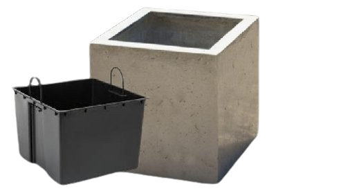 Duża donica betonowa 50x50x50 cm innoVal XXL