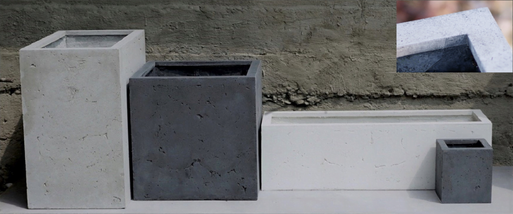 Nowoczesne donice z betonu architektonicznego na wymiar – realizacja tarasowa innoVal przy użyciu autorskiej technologii GRC